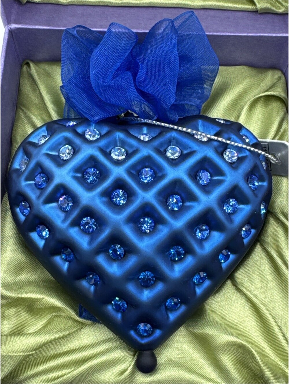 Swarovski Crystals Expressions From The Heart 3” Ornament Blue Color Of Love